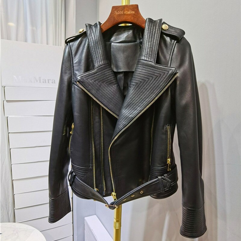 Leather Jacket Sheepskin Top Size XXL