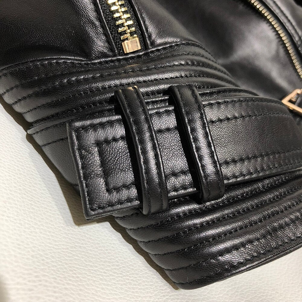 Leather Jacket Sheepskin Top Size XXL