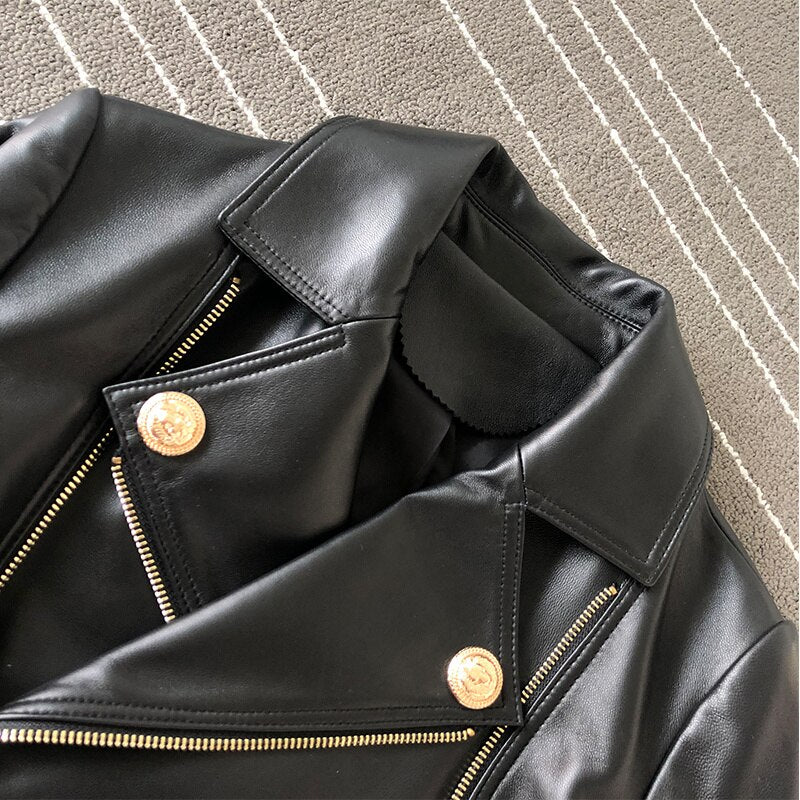 Women's Real Sheepskin Leather Jacket